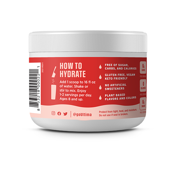 Cherry Pomegranate Electrolyte Hydration Powder - 30 Serving Canister