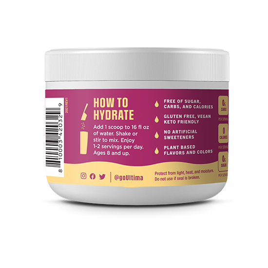 Passionfruit Electrolyte Hydration Powder - 30 Serving Canister