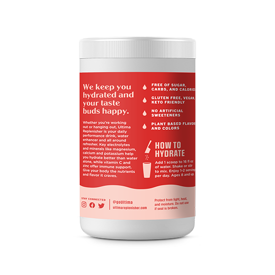 Cherry Pomegranate Electrolyte Hydration Powder - 90 Serving Canister (Office Stock)