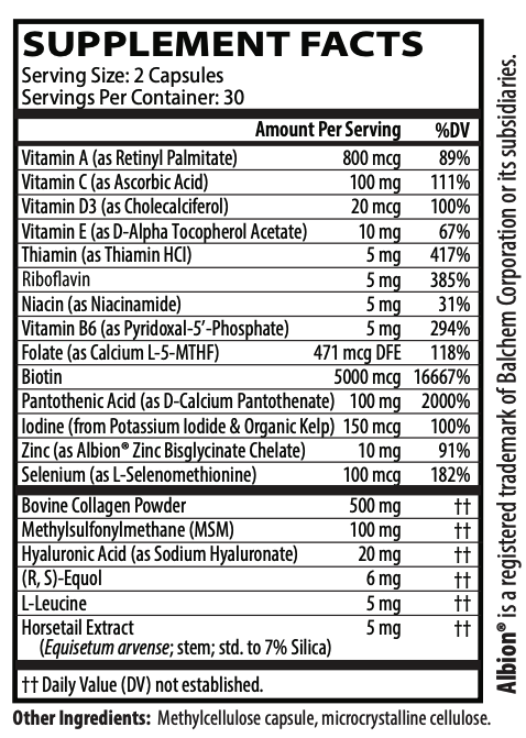 Hair Skin and Nails Protocol
