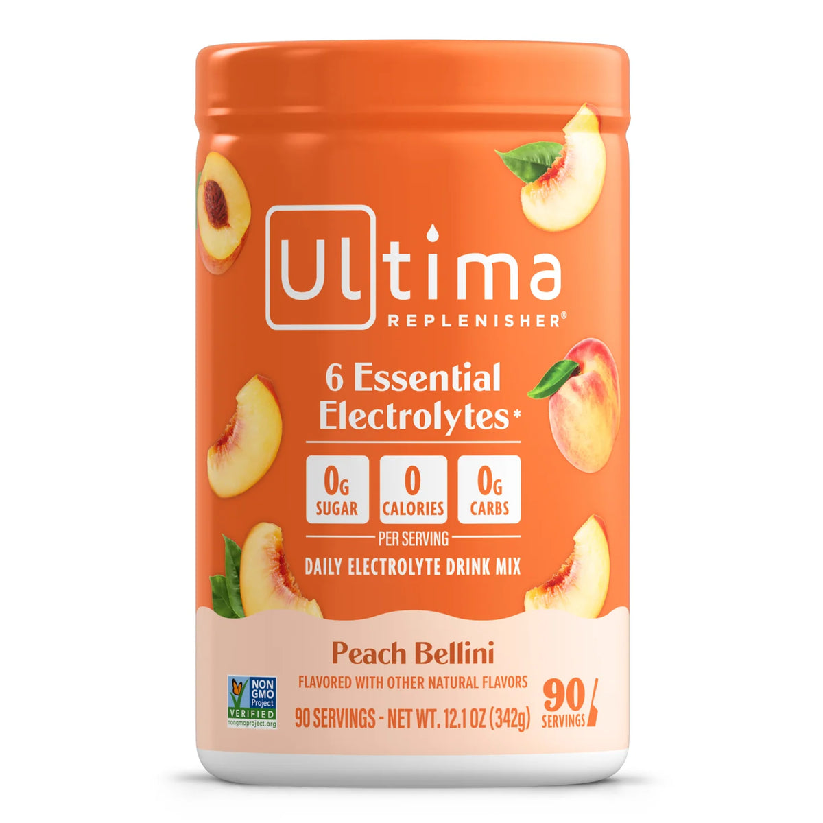 Peach Bellini Electrolyte Hydration Powder - 90 Serving Canister